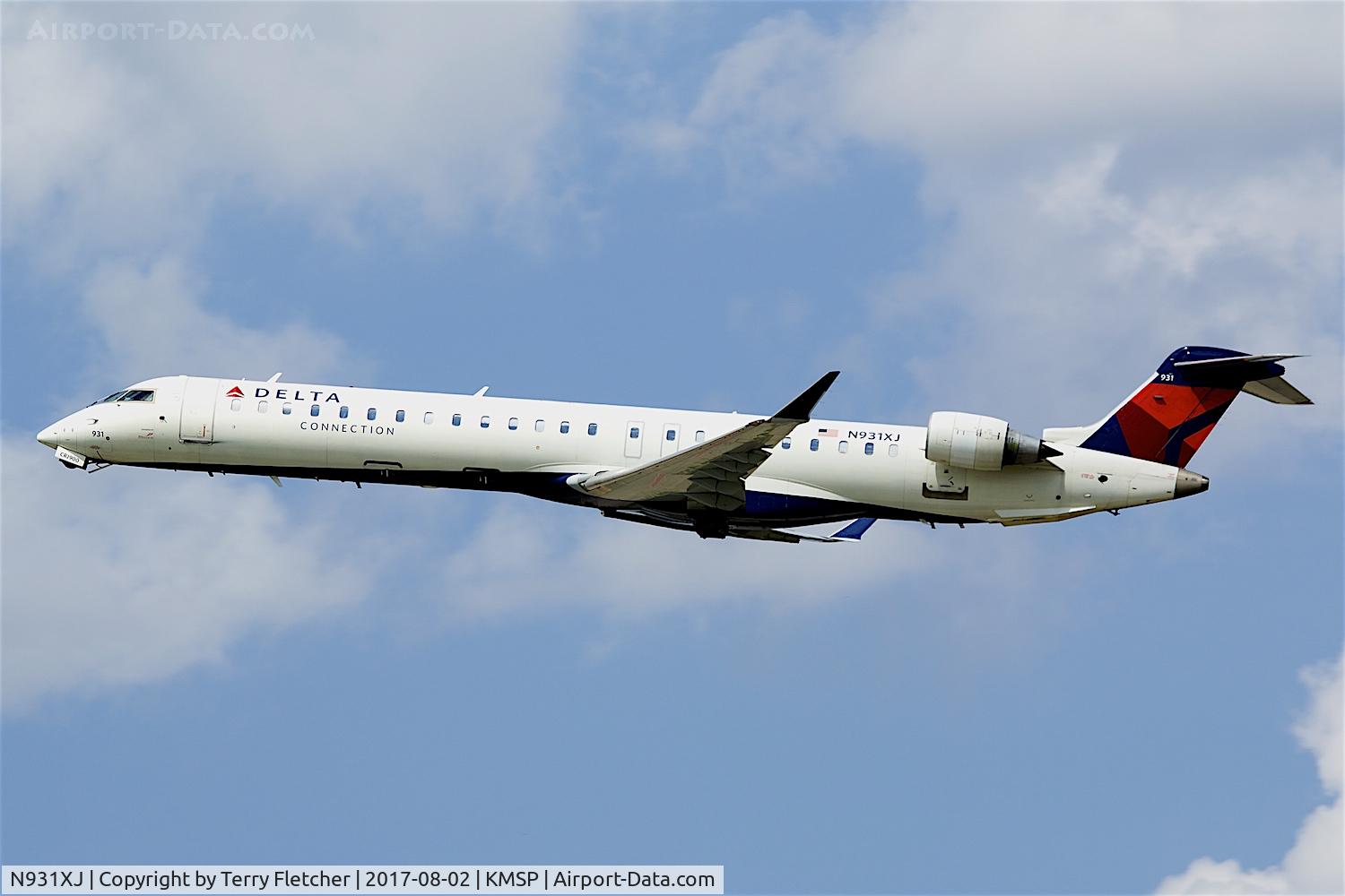 N931XJ, 2008 Bombardier CRJ-900ER (CL-600-2D24) C/N 15193, at Minneapolis- St,Paul International Airport