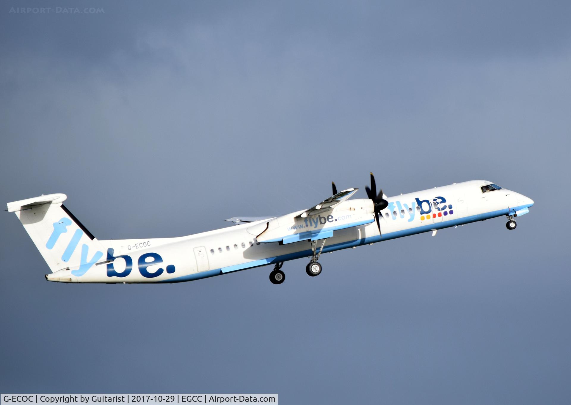 G-ECOC, 2007 De Havilland Canada DHC-8-402Q Dash 8 C/N 4197, At Manchester