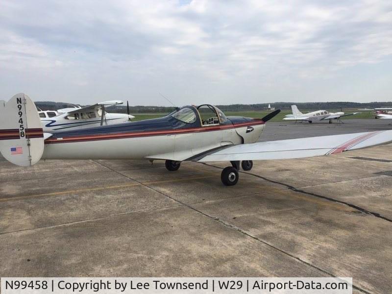 N99458, 1946 Erco 415C Ercoupe C/N 2081, October 2017, New paint job, many upgrades.  71 years old and still going strong!