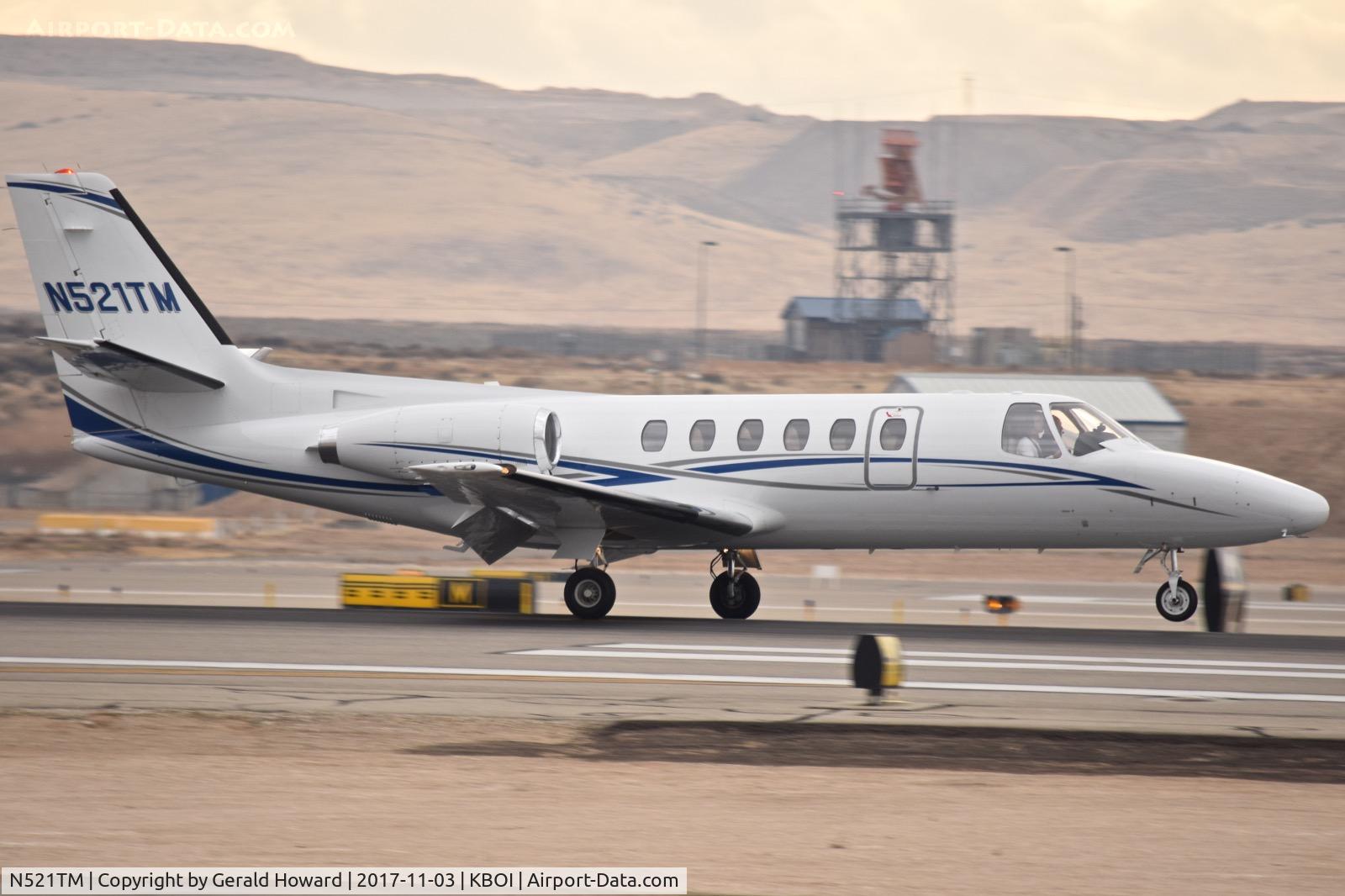 N521TM, 1992 Cessna 550 Citation II C/N 550-0705, Landing RWY 28R.