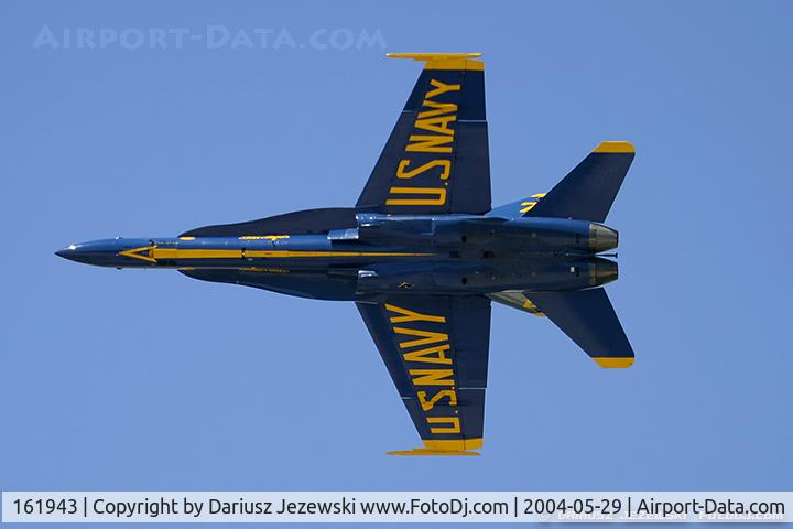 161943, McDonnell Douglas F/A-18B Hornet C/N 0150, F/A-18B Hornet 161943 C/N 0150 from Blue Angels Demo Team  NAS Pensacola, FL