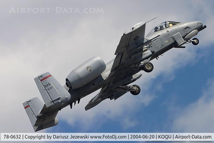 78-0632, 1978 Fairchild Republic A-10A Thunderbolt II C/N A10-0252, A-10A Thunderbolt 78-0632 MA from 131st FS 