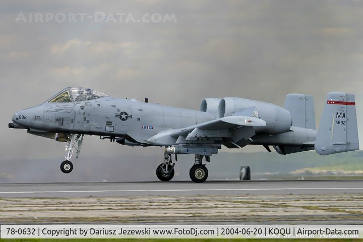 78-0632, 1978 Fairchild Republic A-10A Thunderbolt II C/N A10-0252, A-10A Thunderbolt 78-0632 MA from 131st FS 