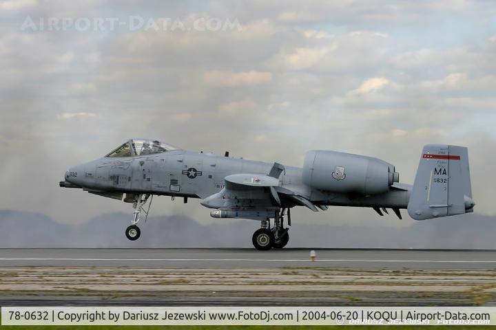 78-0632, 1978 Fairchild Republic A-10A Thunderbolt II C/N A10-0252, A-10A Thunderbolt 78-0632 MA from 131st FS 
