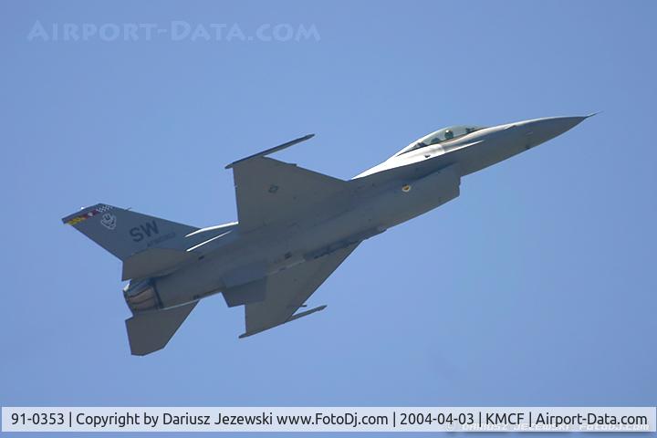 91-0353, 1991 General Dynamics F-16C Fighting Falcon C/N CC-51, F-16CJ Fighting Falcon 91-0353 SW from 77th FS 