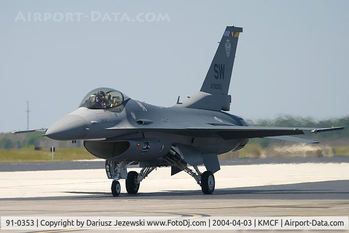 91-0353, 1991 General Dynamics F-16C Fighting Falcon C/N CC-51, F-16CJ Fighting Falcon 91-0353 SW from 77th FS 