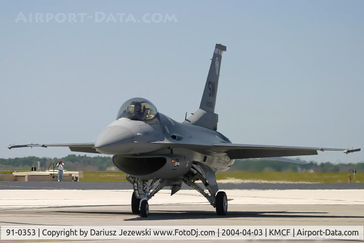 91-0353, 1991 General Dynamics F-16C Fighting Falcon C/N CC-51, F-16CJ Fighting Falcon 91-0353 SW from 77th FS 