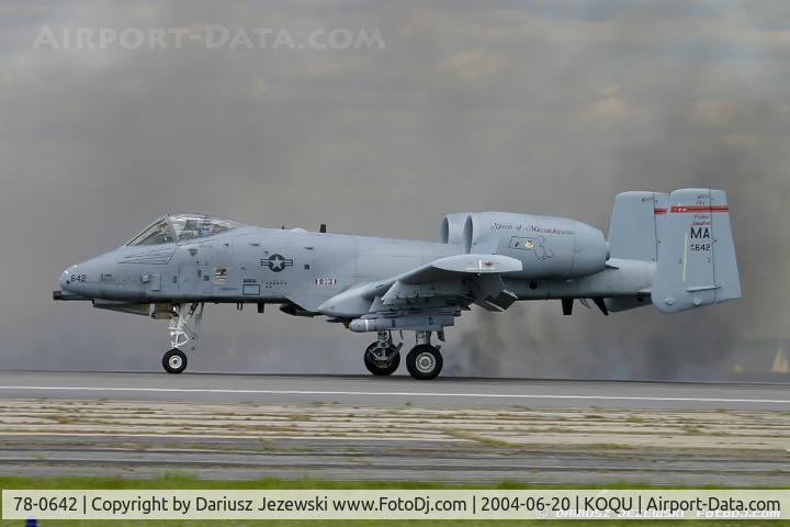 78-0642, 1978 Fairchild Republic A-10C Thunderbolt II C/N A10-0262, A-10C Thunderbolt II 78-0642 MA from 131st FS 