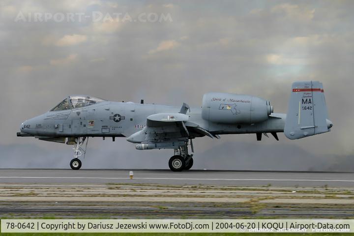 78-0642, 1978 Fairchild Republic A-10C Thunderbolt II C/N A10-0262, A-10C Thunderbolt II 78-0642 MA from 131st FS 