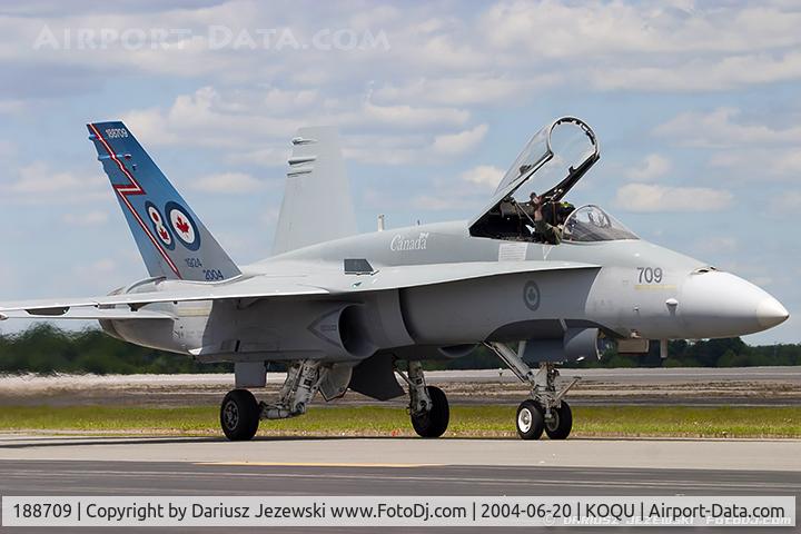 188709, McDonnell Douglas CF-188A Hornet C/N 0134/A101, CAF CF-188 Hornet 188709 from 425th TFS 'Alouette' 3rd Wing, CFB Bagotville, QC