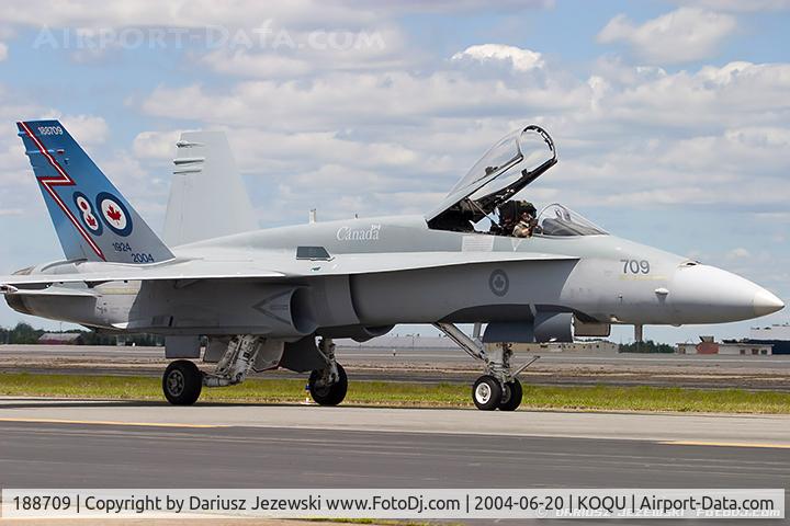 188709, McDonnell Douglas CF-188A Hornet C/N 0134/A101, CAF CF-188 Hornet 188709 from 425th TFS 'Alouette' 3rd Wing, CFB Bagotville, QC