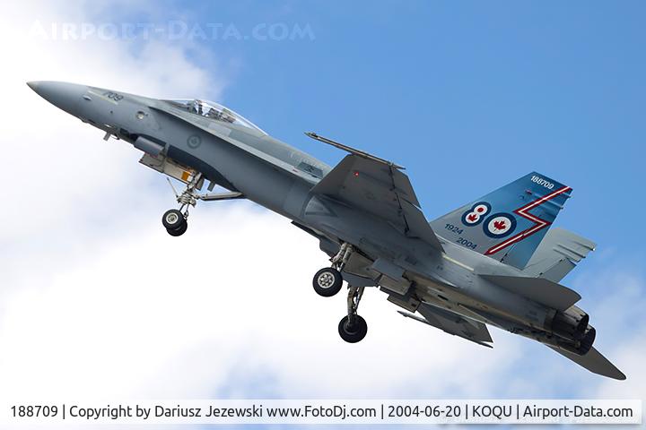 188709, McDonnell Douglas CF-188A Hornet C/N 0134/A101, CAF CF-188 Hornet 188709 from 425th TFS 'Alouette' 3rd Wing, CFB Bagotville, QC