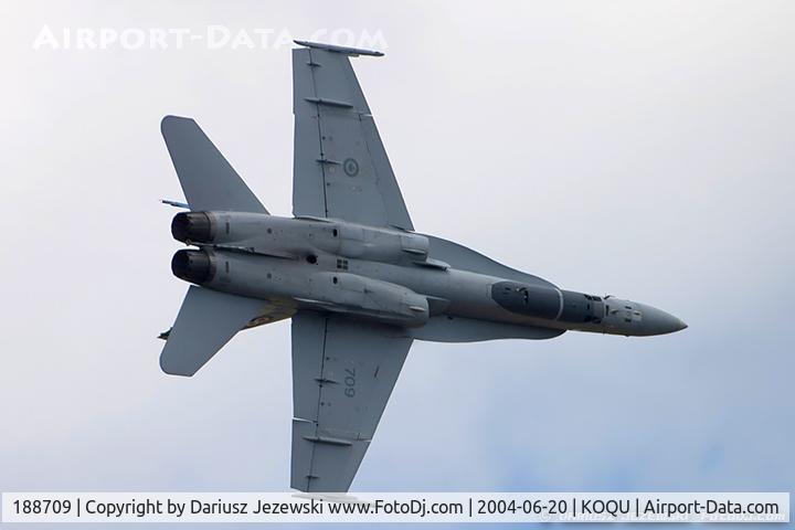 188709, McDonnell Douglas CF-188A Hornet C/N 0134/A101, CAF CF-188 Hornet 188709 from 425th TFS 'Alouette' 3rd Wing, CFB Bagotville, QC