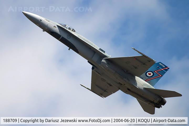 188709, McDonnell Douglas CF-188A Hornet C/N 0134/A101, CAF CF-188 Hornet 188709 from 425th TFS 'Alouette' 3rd Wing, CFB Bagotville, QC