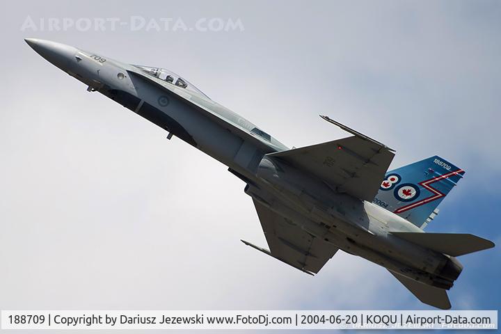 188709, McDonnell Douglas CF-188A Hornet C/N 0134/A101, CAF CF-188 Hornet 188709 from 425th TFS 'Alouette' 3rd Wing, CFB Bagotville, QC