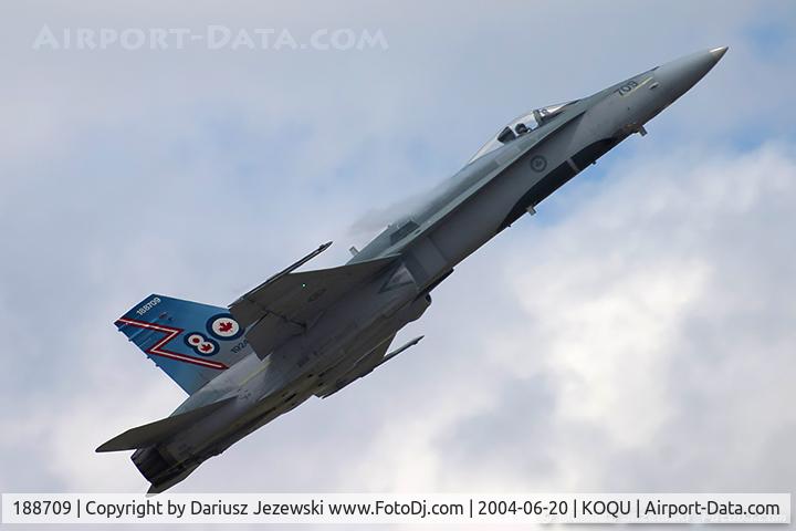 188709, McDonnell Douglas CF-188A Hornet C/N 0134/A101, CAF CF-188 Hornet 188709 from 425th TFS 'Alouette' 3rd Wing, CFB Bagotville, QC