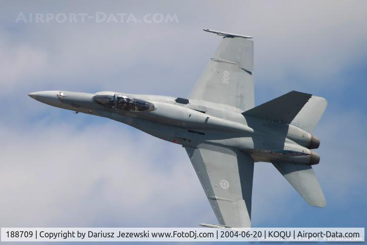 188709, McDonnell Douglas CF-188A Hornet C/N 0134/A101, CAF CF-188 Hornet 188709 from 425th TFS 'Alouette' 3rd Wing, CFB Bagotville, QC