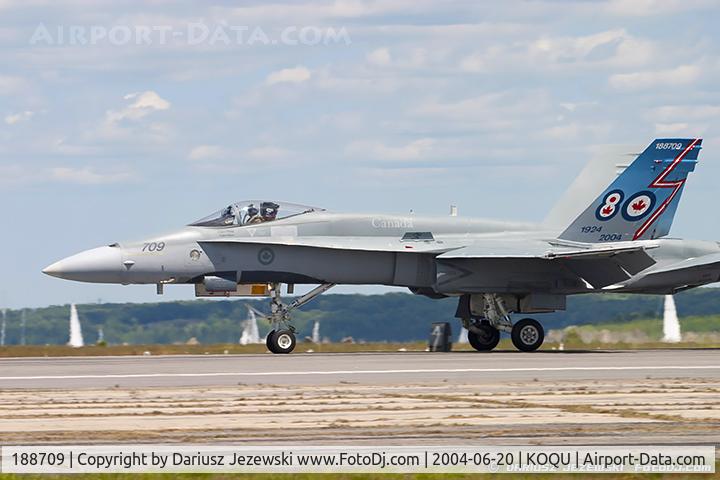 188709, McDonnell Douglas CF-188A Hornet C/N 0134/A101, CAF CF-188 Hornet 188709 from 425th TFS 'Alouette' 3rd Wing, CFB Bagotville, QC