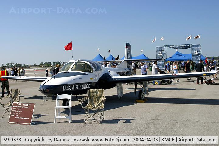 59-0333, 1959 Cessna T-37B Tweety Bird C/N 40495, T-37B Tweet 59-0333 VN from 25th FTS 