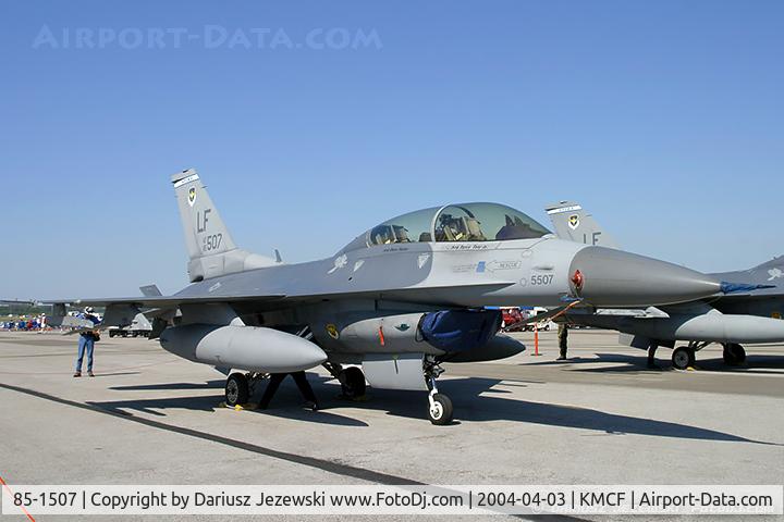 85-1507, 1985 General Dynamics F-16D Fighting Falcon C/N 5D-29, F-16D Fighting Falcon 85-1507 LF from 62nd FS 