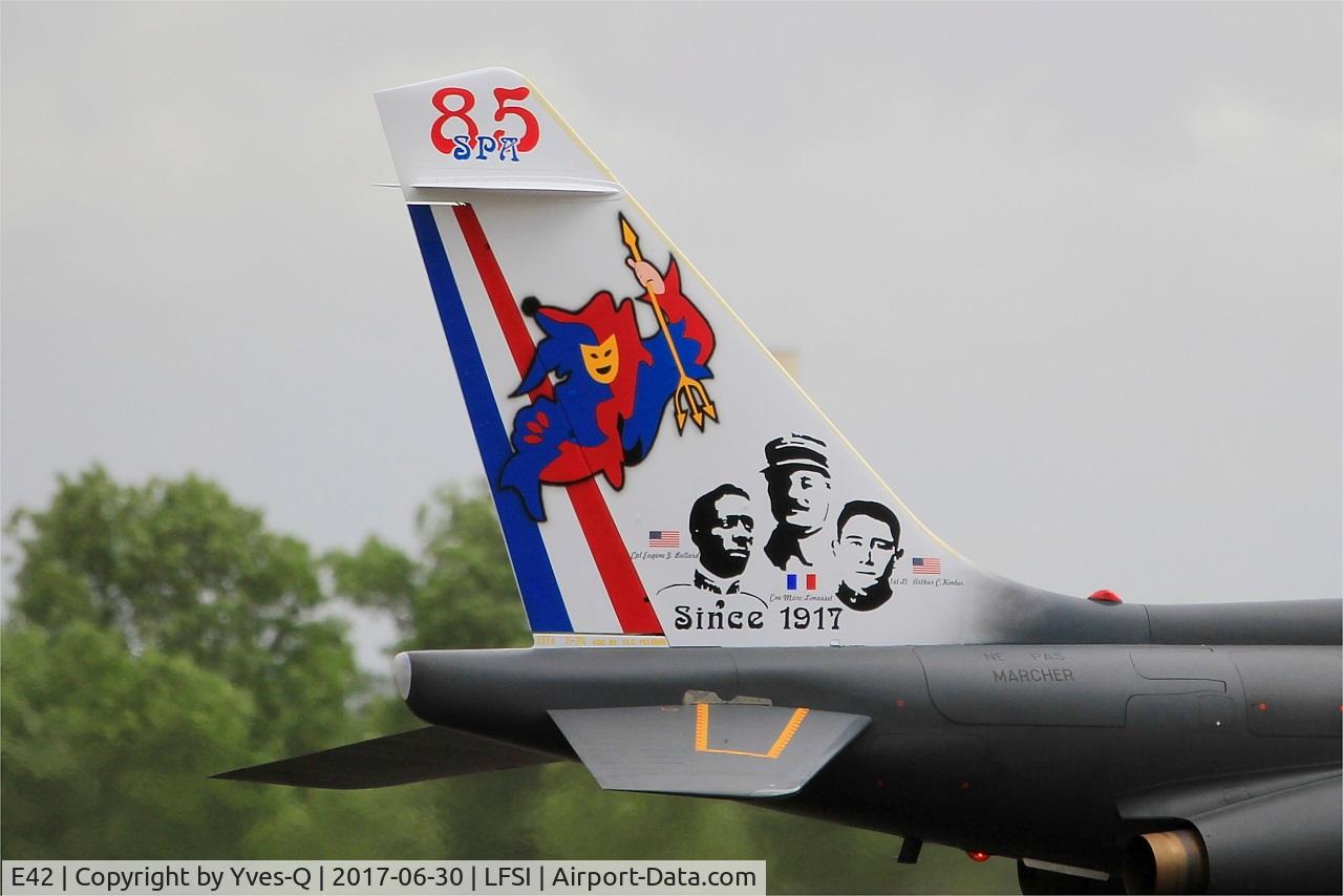 E42, Dassault-Dornier Alpha Jet E C/N E42, Dassault-Dornier Alpha Jet E, Close view of tail, St Dizier-Robinson Air Base 113 (LFSI) Open day 2017