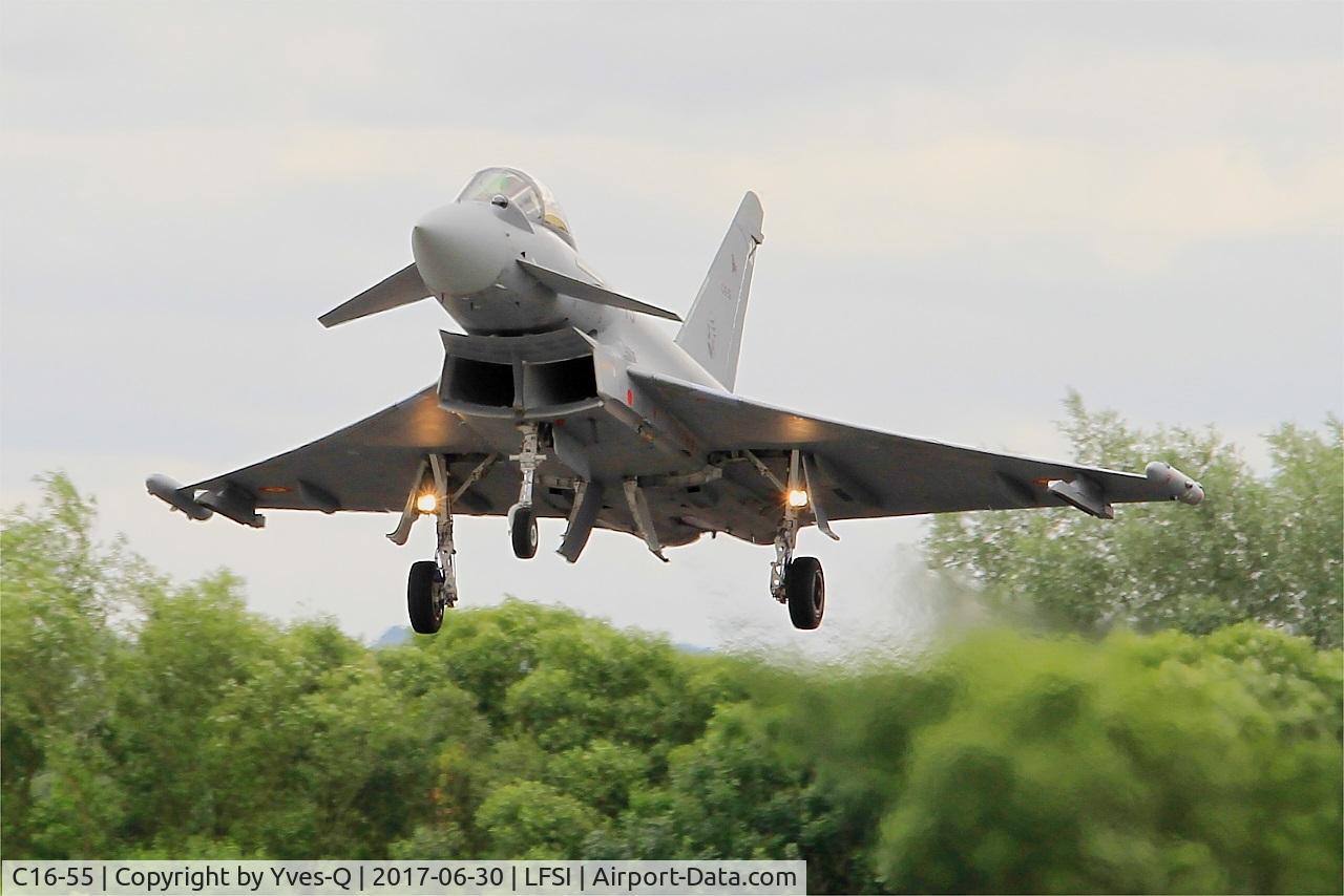 C16-55, Eurofighter EF-2000 Typhoon S C/N SS037, Eurofighter EF-2000 Typhoon S, On final rwy 29, St Dizier-Robinson Air Base 113 (LFSI) Open day 2017