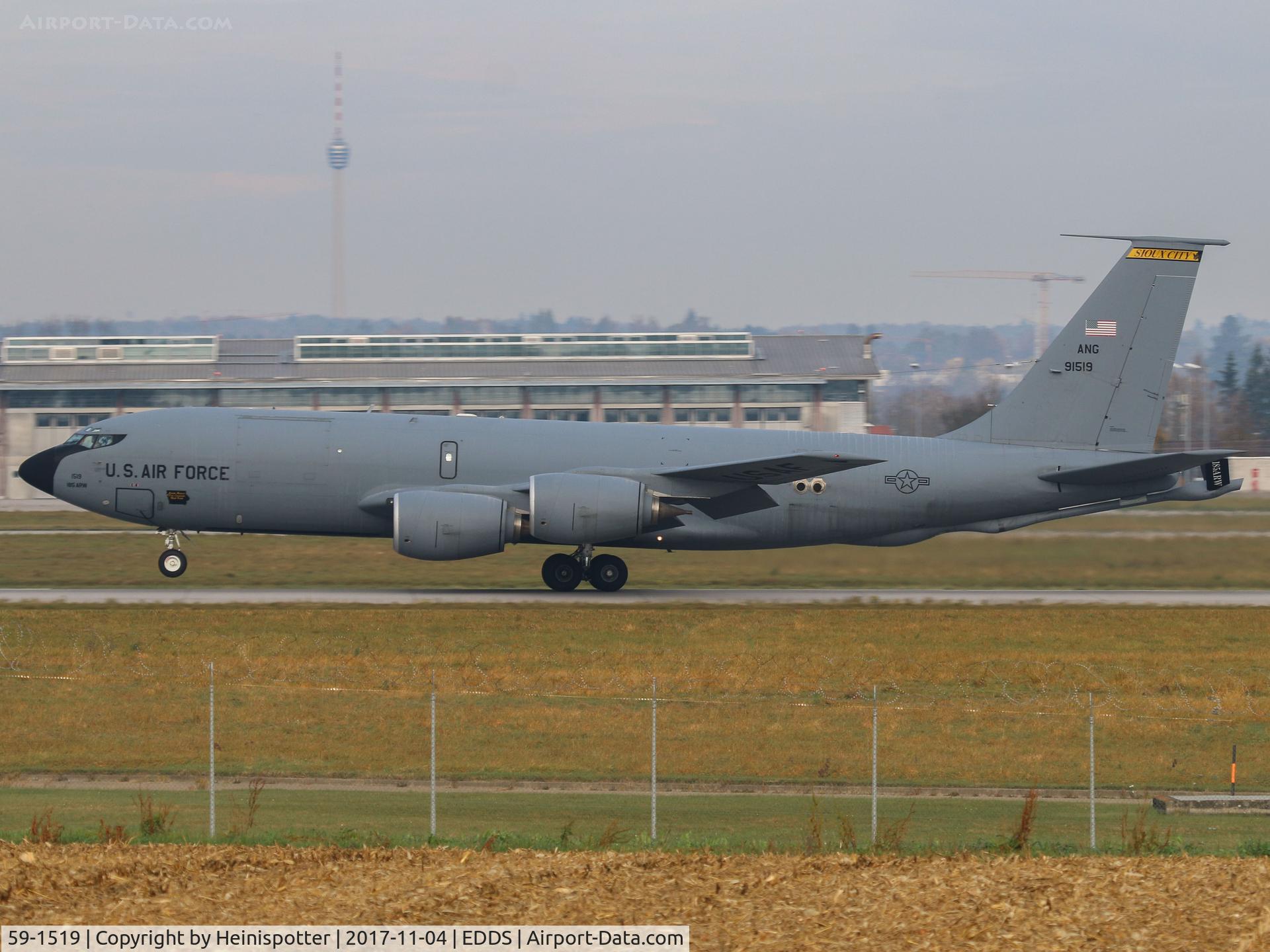 59-1519, 1959 Boeing KC-135R Stratotanker C/N 18007, 59-1519 at Stuttgart Airport.