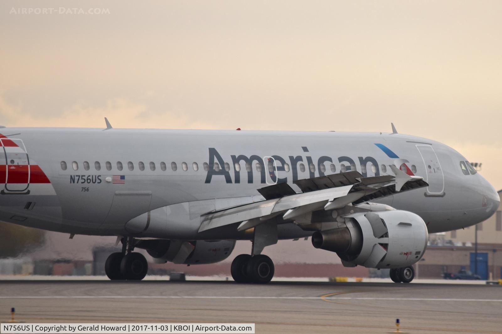 N756US, 2000 Airbus A319-112 C/N 1340, Landing roll out on RWY 28R.