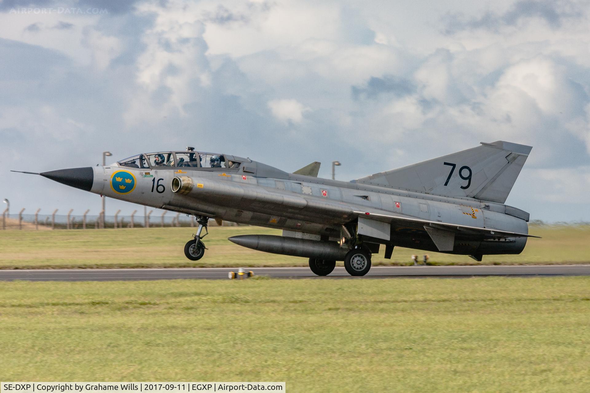 SE-DXP, 1962 Saab Sk35C Draken C/N 35-810, SAAB Sk35C Draken 35810 (SE-DXP) Swedish Air Force Historic Flight, Scampton 11/9/17