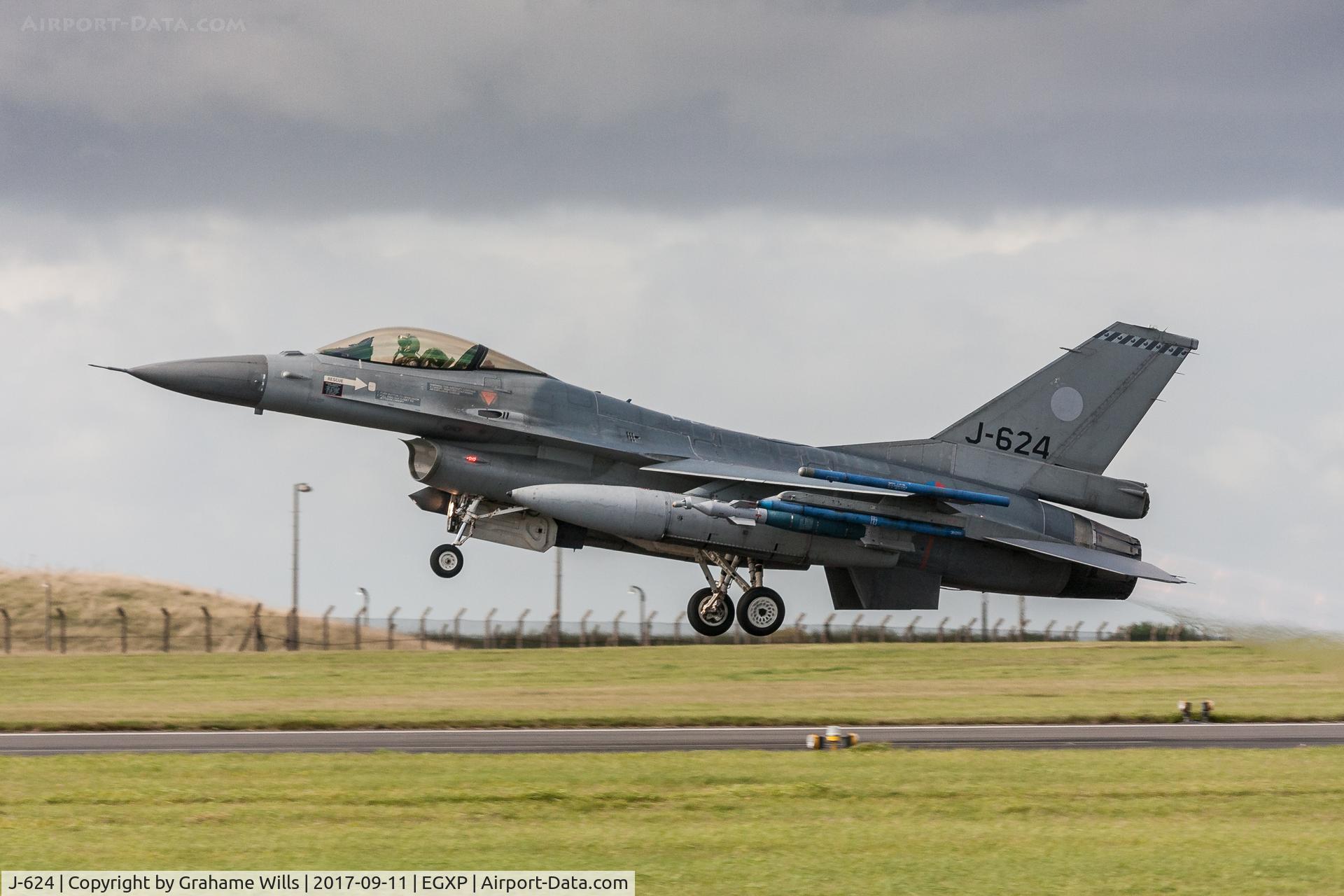 J-624, Fokker F-16A Fighting Falcon C/N 6D-56, F-16AM J-624 322 Sqd R Netherlands AF, Scampton 11/9/17