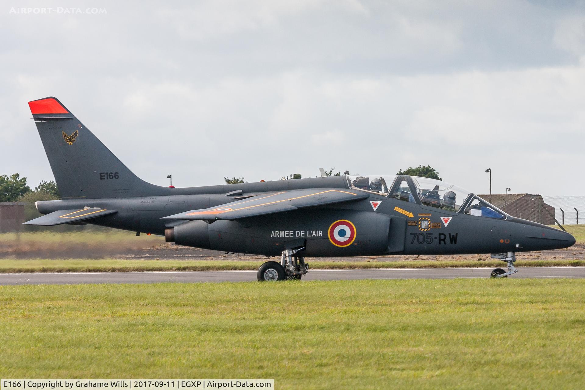 E166, Dassault-Dornier Alpha Jet E C/N E166, Alphajet E E166/705-RW EAC 00.314 French AF, Scampton 11/9/17