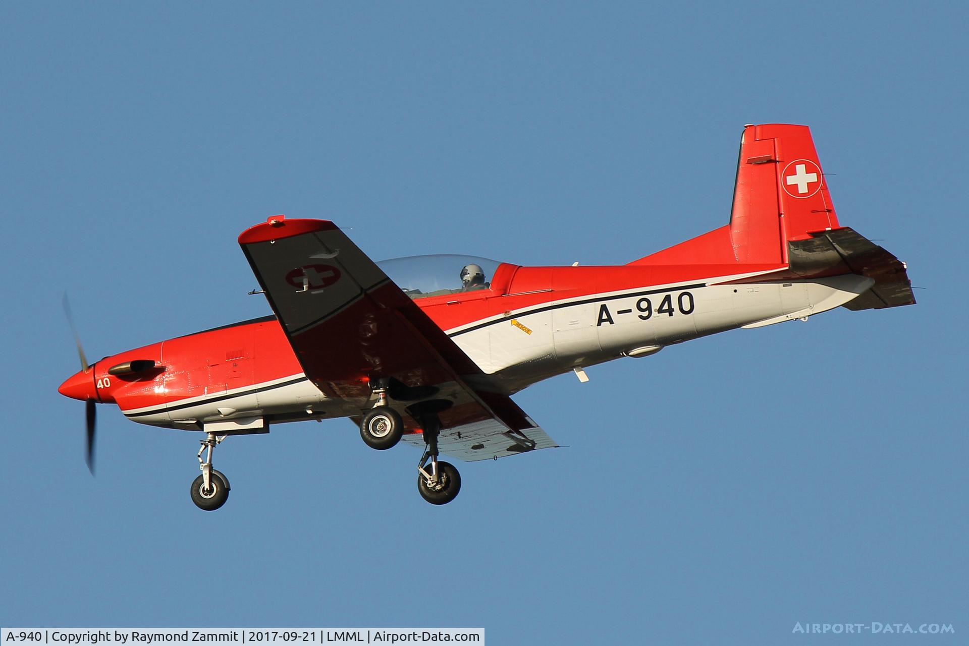 A-940, Pilatus PC-7 Turbo Trainer C/N 348, Pilatus PC-7 A-940 Swiss Air Force