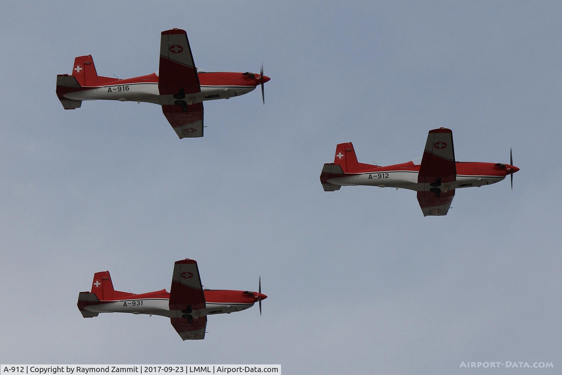 A-912, 1982 Pilatus PC-7 Turbo Trainer C/N 320, Pilatus PC-7s A-912, A-916 and A-931 Swiss Air Force
