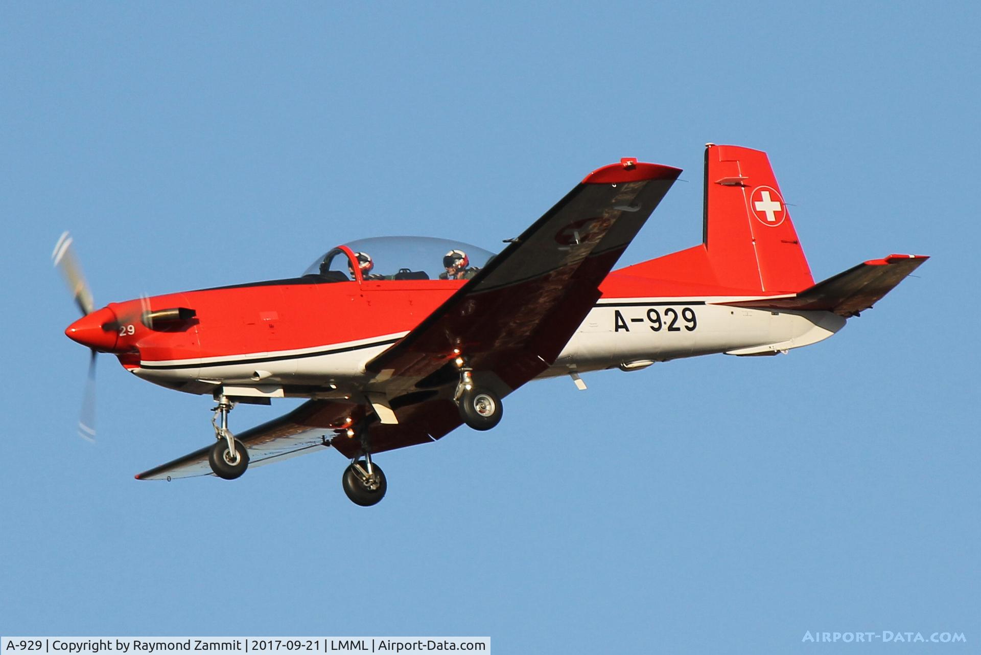A-929, 1983 Pilatus PC-7 Turbo Trainer C/N 337, Pilatus PC-7 A-929 Swiss Air Force