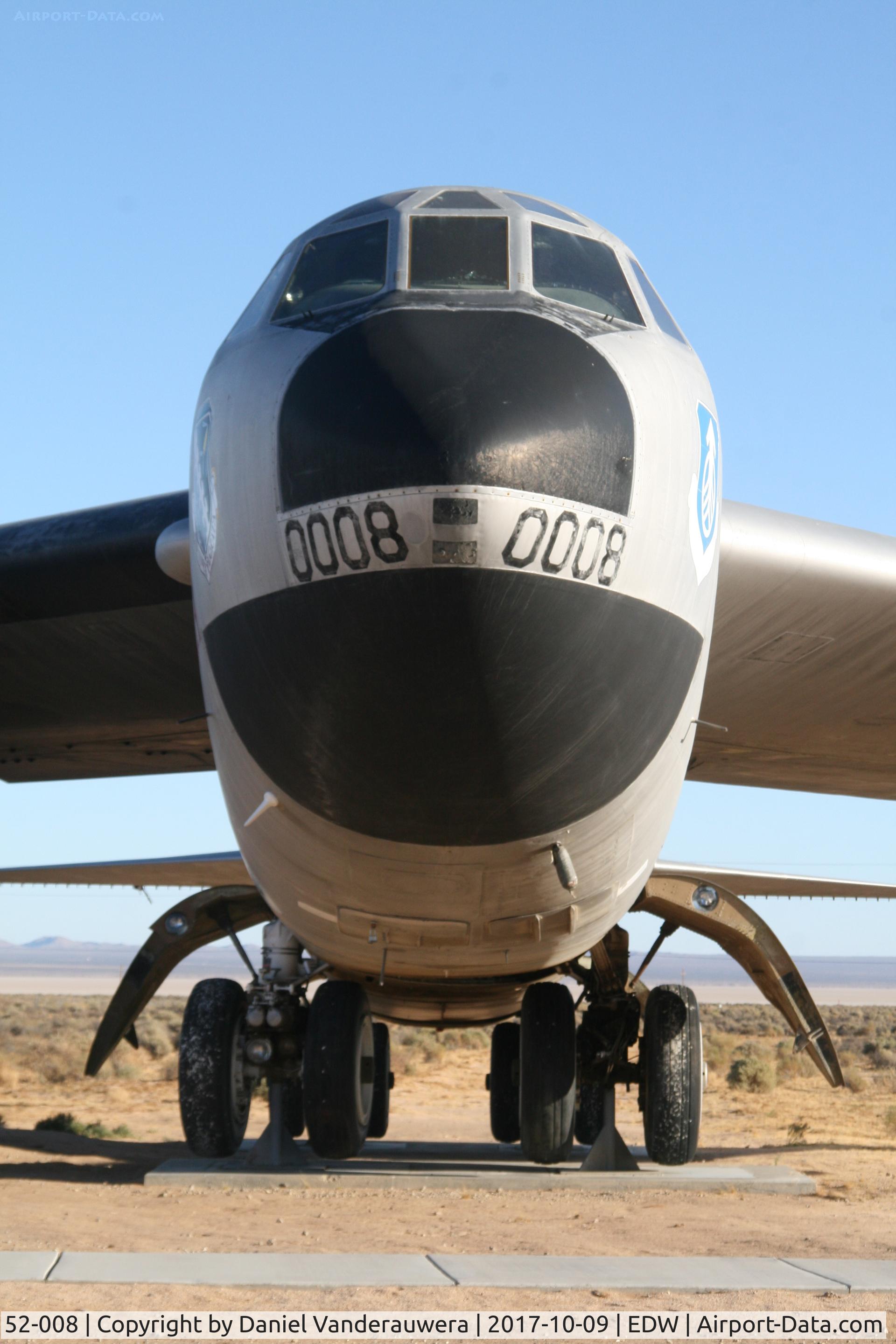 52-008, 1952 Boeing NB-52B-BO (RB-52B-10-BO) Stratofortress C/N 16498, Welcome to Edwards AFB - California