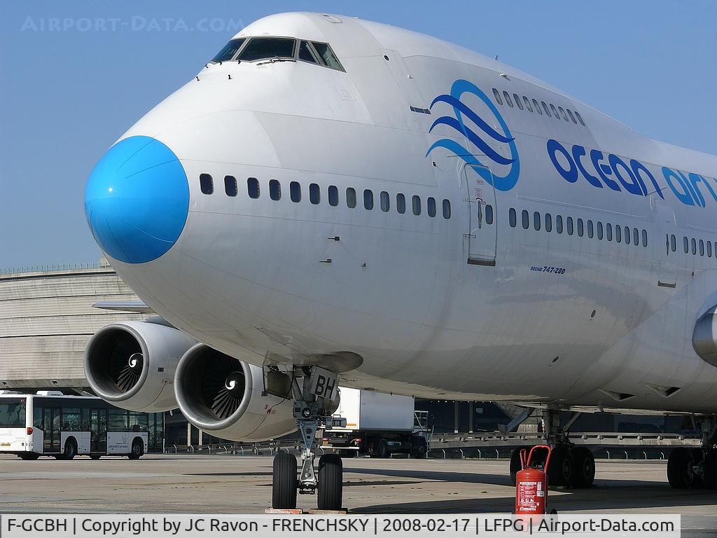 F-GCBH, 1986 Boeing 747-228BSF C/N 23611, Ocean Airlines at CDG T1 (stored CHR 01/2010)