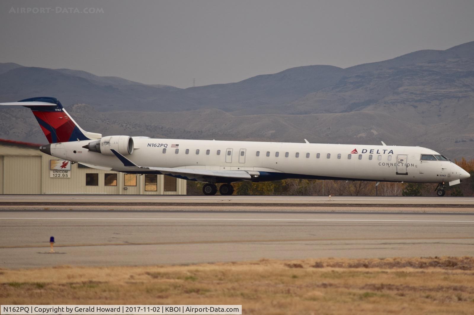N162PQ, 2008 Bombardier CRJ-900ER (CL-600-2D24) C/N 15162, Take off roll on RWY 10L.