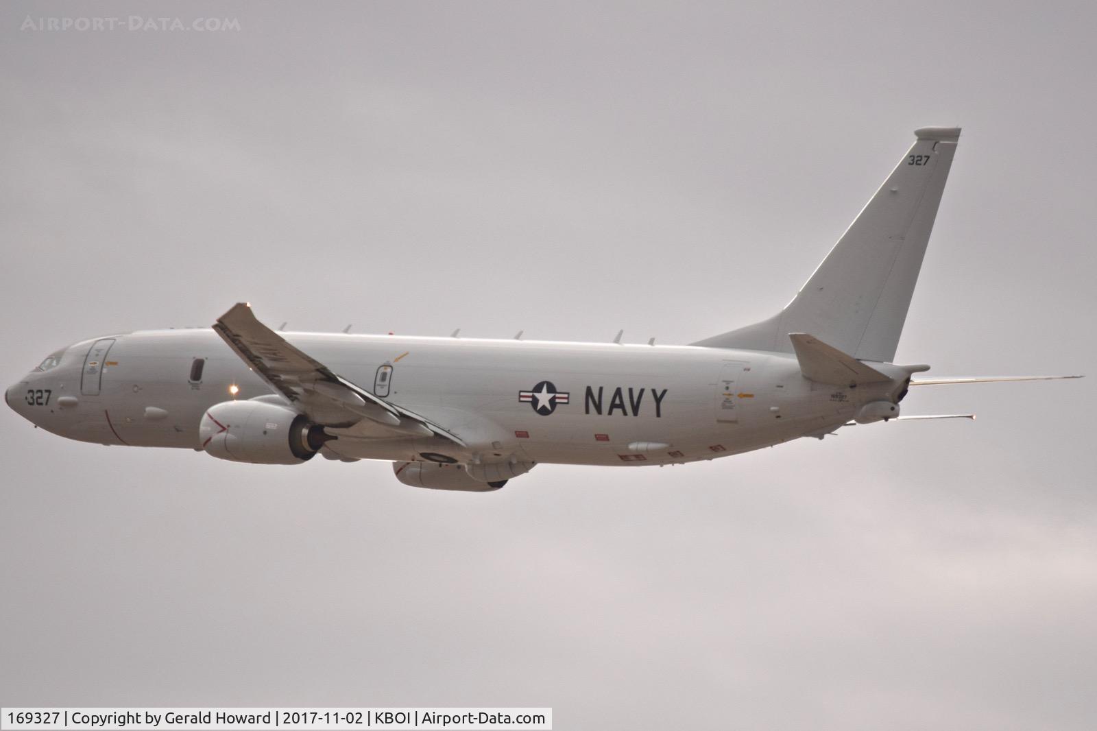 169327, 2017 Boeing P-8A Poseidon C/N 62299, Takeoff from RWY 10R.