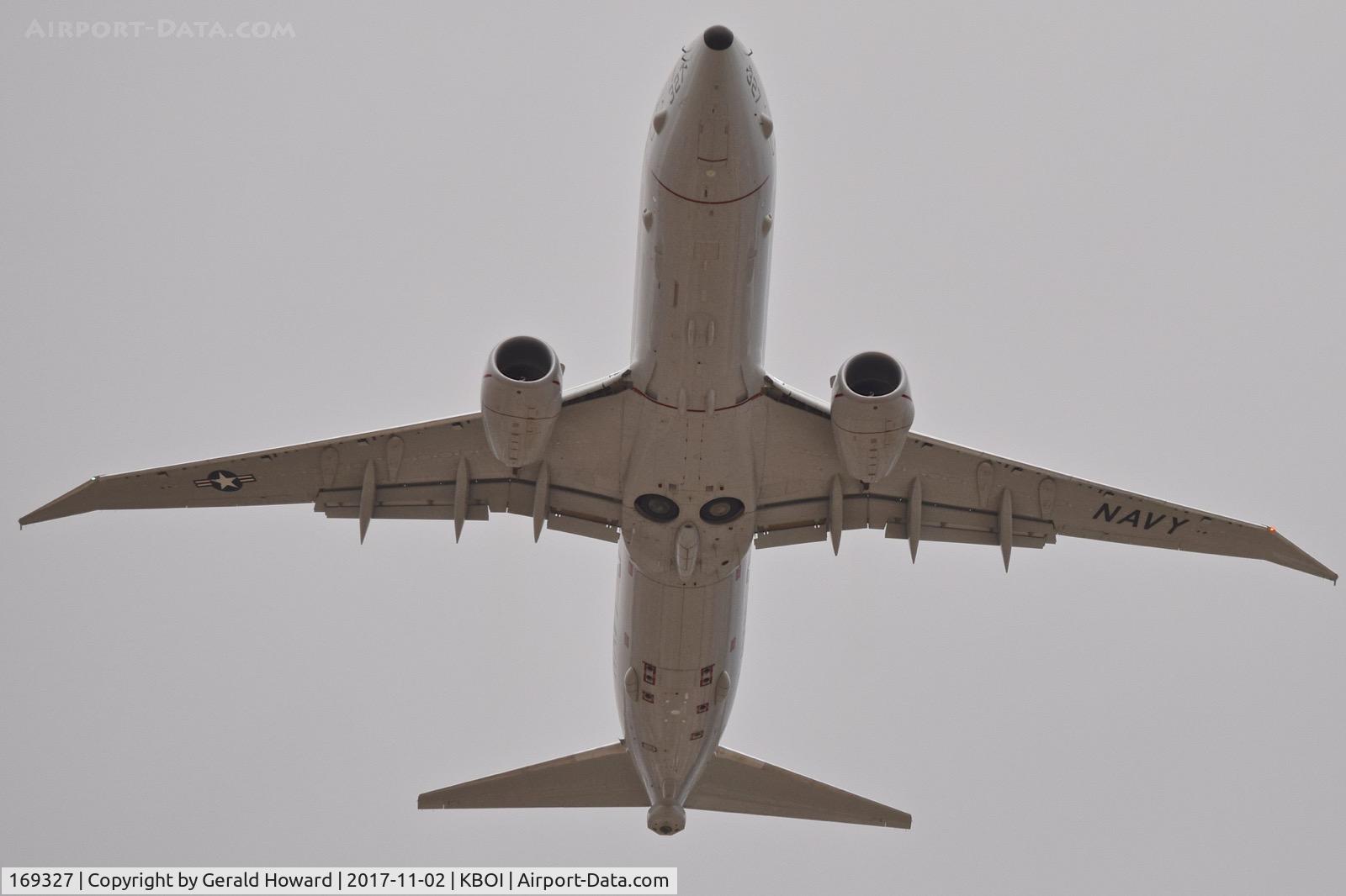 169327, 2017 Boeing P-8A Poseidon C/N 62299, departing RWY 10R.