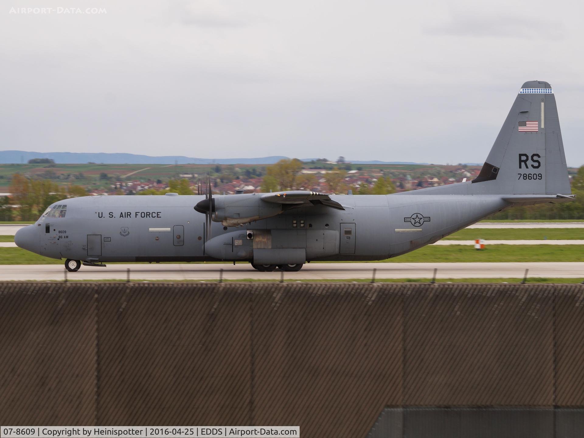 07-8609, 2009 Lockheed Martin C-130J-30 Hercules C/N 382-5623, 07-8609 at Stuttgart Airport.