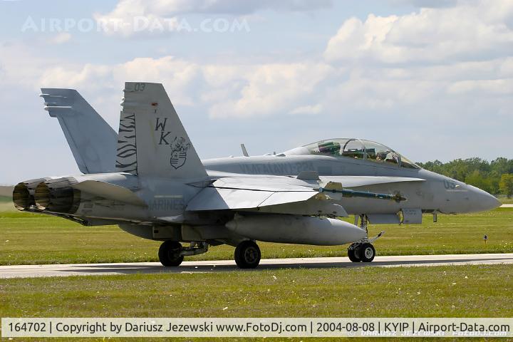 164702, McDonnell Douglas F/A-18D Hornet C/N 1141, F/A-18D Hornet 164702 WK-03 from VMFA(AW)-224 