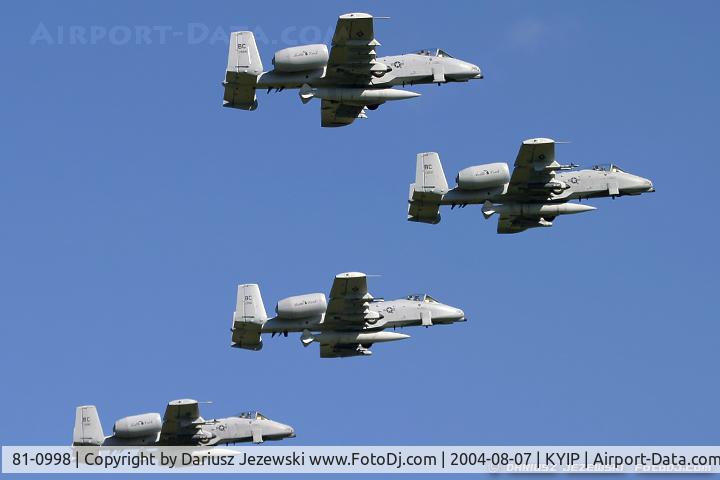 81-0998, 1980 Fairchild Republic A-10A Thunderbolt II C/N A10-0693, A-10C Thunderbolt II 81-0998 BC from 172nd FS 110th FW Battle Creek ANGB, MI