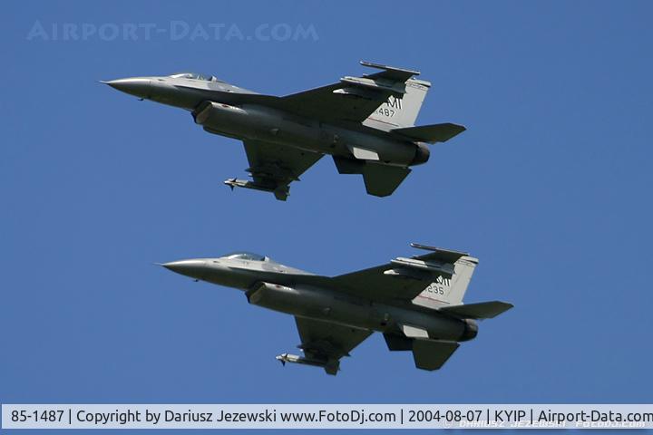 85-1487, 1985 General Dynamics F-16C Fighting Falcon C/N 5C-267, F-16C Fighting Falcon 85-1487 MI from 107th FS 