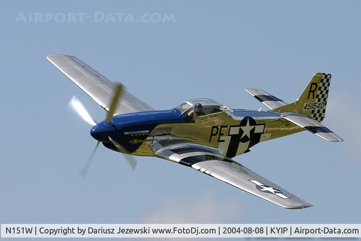 N151W, 1945 North American F-51D Mustang C/N 124-48293, North American F-51D Mustang 