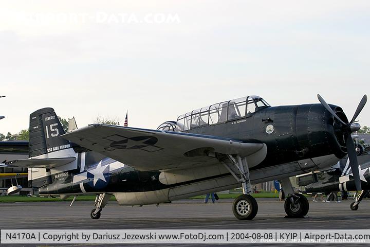 N4170A, Grumman TBM-3E Avenger C/N 4358 (Bu91453), Grumman TBM-3E Avenger  C/N 91453, N4170A