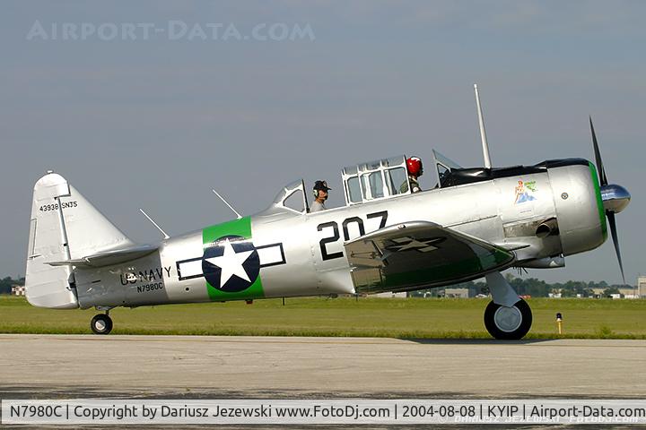 N7980C, 1943 North American SNJ-5 Texan Texan C/N 43938, North American SNJ-5 Texan 