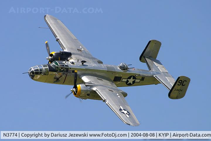 N3774, 1943 North American B-25D Mitchell C/N 100-23960, North American B-25D Mitchell 