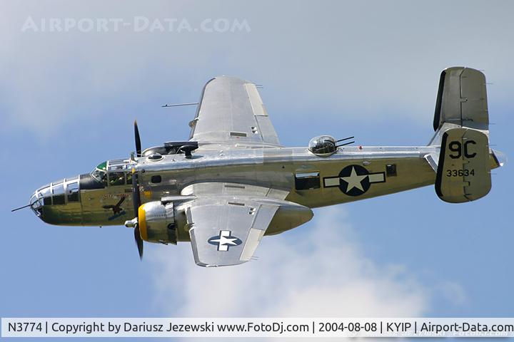 N3774, 1943 North American B-25D Mitchell C/N 100-23960, North American B-25D Mitchell 