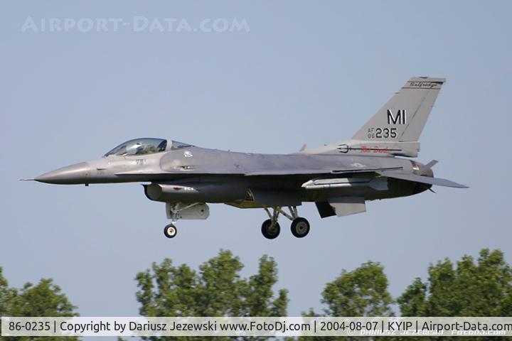 86-0235, General Dynamics F-16C Fighting Falcon C/N 5C-341, F-16C Fighting Falcon 86-0235 MI from 107th FS 