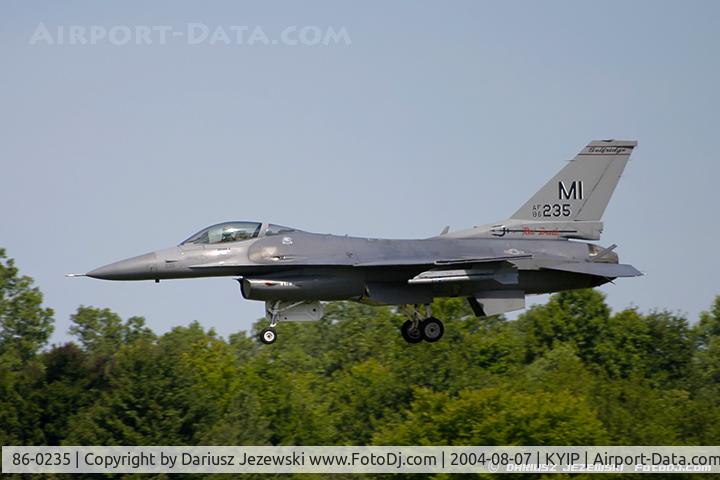 86-0235, General Dynamics F-16C Fighting Falcon C/N 5C-341, F-16C Fighting Falcon 86-0235 MI from 107th FS 